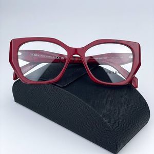 Prada PR18WV 15D1O1 Etruscan Red Marble  Cat Eye Women , very lightly used